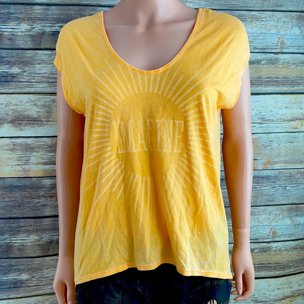 Chaser Orange-Yellow “Imagine” Graphic Tee